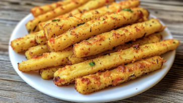 Estos palitos de papa y queso son una deliciosa opción para disfrutar en cualquier momento.