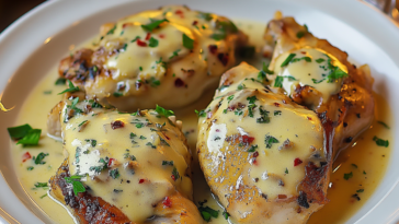 Disfruta de un delicioso pollo en crema ideal para compartir con la familia.