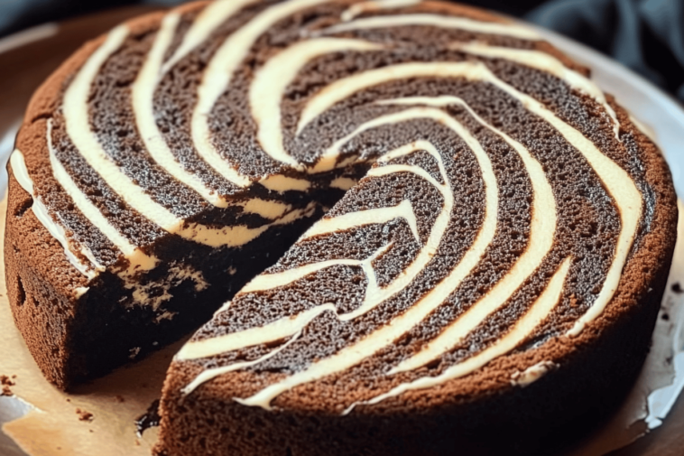Un delicioso bizcocho cebra que sorprenderá a todos con su atractivo diseño y sabor esponjoso.