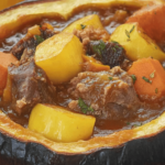 La carbonada criolla es un guiso tradicional lleno de sabor y color, ideal para compartir en familia.