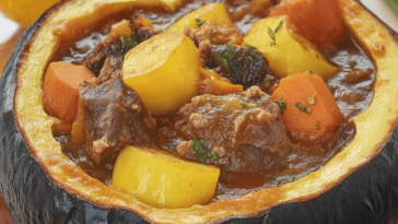 La carbonada criolla es un guiso tradicional lleno de sabor y color, ideal para compartir en familia.