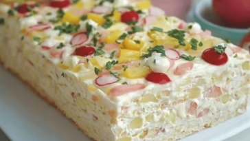 Un fresco y delicioso pastel perfecto para compartir en reuniones familiares y disfrutar en días calurosos.