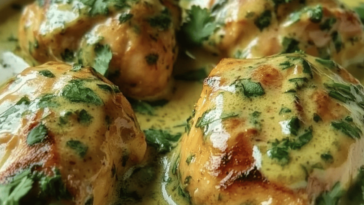 Disfruta de esta deliciosa receta de pechugas de pollo con crema de cilantro, ideal para cualquier ocasión.