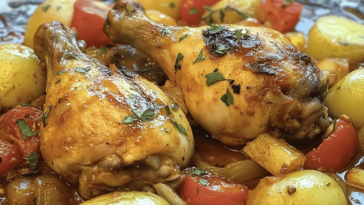 Deléitate con este delicioso pollo a la portuguesa, un plato lleno de sabor y tradición.