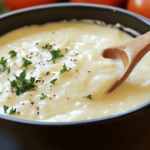 La salsa bechamel es la base perfecta para muchas recetas deliciosas y cremosa.