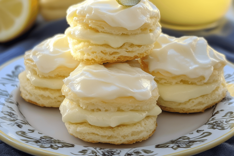 Estos scones de crema y limón son perfectos para acompañar un té por la tarde.