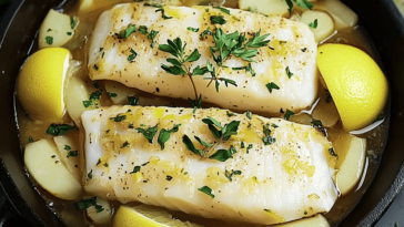 ¡Disfruta de un bacalao jugoso y fresco al horno! Perfecto para cualquier ocasión. 🐟🍋✨