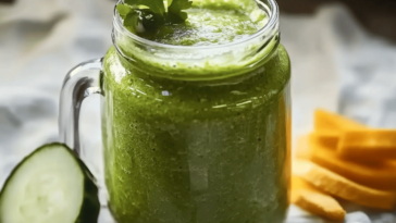 Descubre este batido refrescante ideal para desinflamar tu abdomen. ¡Salud en cada sorbo! 🍹💚