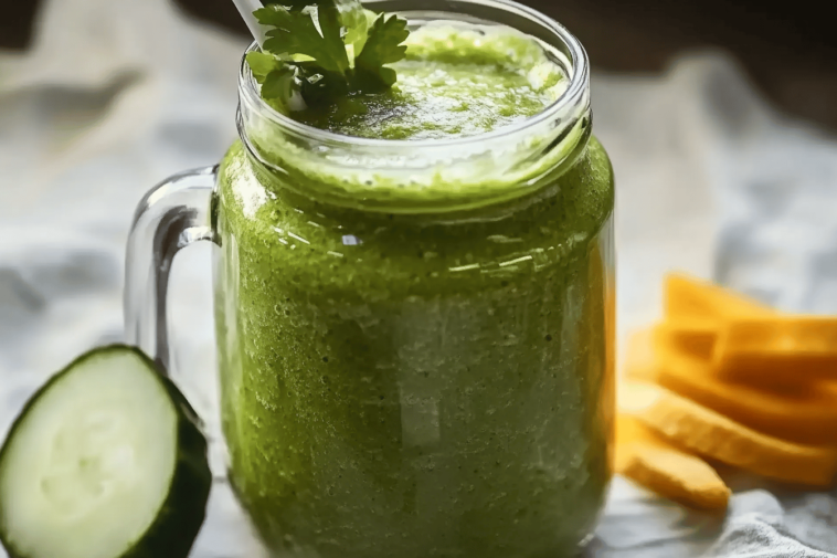 Descubre este batido refrescante ideal para desinflamar tu abdomen. ¡Salud en cada sorbo! 🍹💚