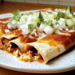 ¡Descubre el delicioso sabor de las enchiladas rojas! Perfectas para cualquier ocasión. 🌶️😍