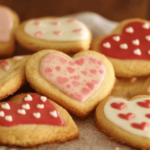 Deliciosas galletas en forma de corazón, perfectas para compartir con tus seres queridos. ❤️💖