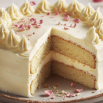 Disfruta de este delicioso pastel de buttercream de chocolate blanco, perfecto para cualquier celebración. 🎂🍫