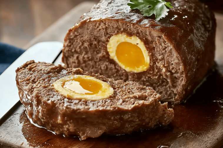 ¡Un pastel de carne especial que te sorprenderá con su delicioso relleno de huevo! 😋🍳