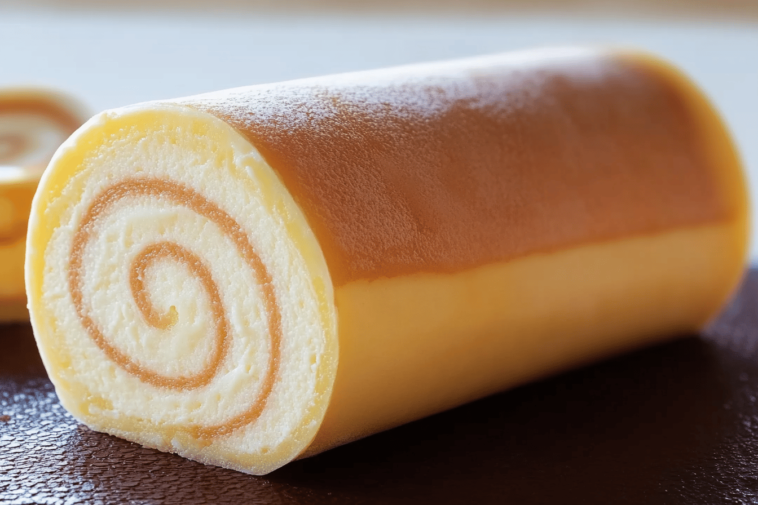 Delicioso y suave, este pastel de rollo suizo es el postre perfecto para cualquier ocasión. 😋🎉