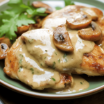 ¡Un platillo delicioso en salsa blanca que encantará a todos en casa! 🍗🍄