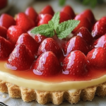 ¡Deléitate con esta deliciosa tarta de frutillas, perfecta para cualquier ocasión! 🍰🍓