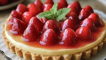 ¡Deléitate con esta deliciosa tarta de frutillas, perfecta para cualquier ocasión! 🍰🍓