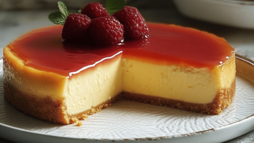 La tarta de queso sin horno es perfecta para cualquier ocasión. ¡Rica y fácil de hacer! 🍰🍇