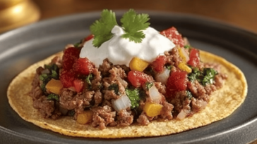 ¡Disfruta de unas deliciosas tostadas de carne con rajas que encantarán a toda la familia! 🌮❤️