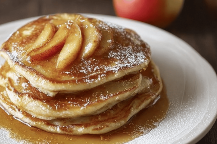 ¡Deliciosos panqueques de manzana que harán feliz a toda la familia! 🍎🥞